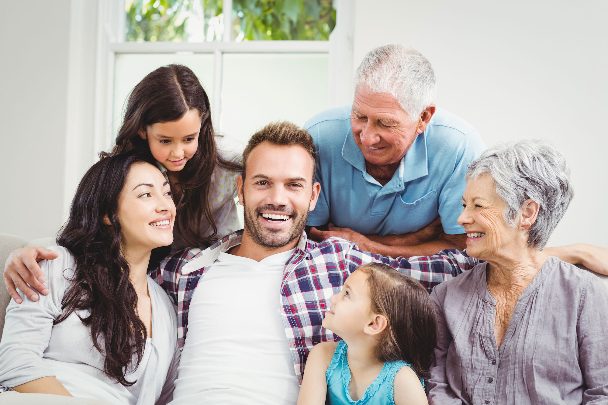 Man with his family